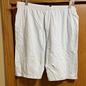 White stretch shorts